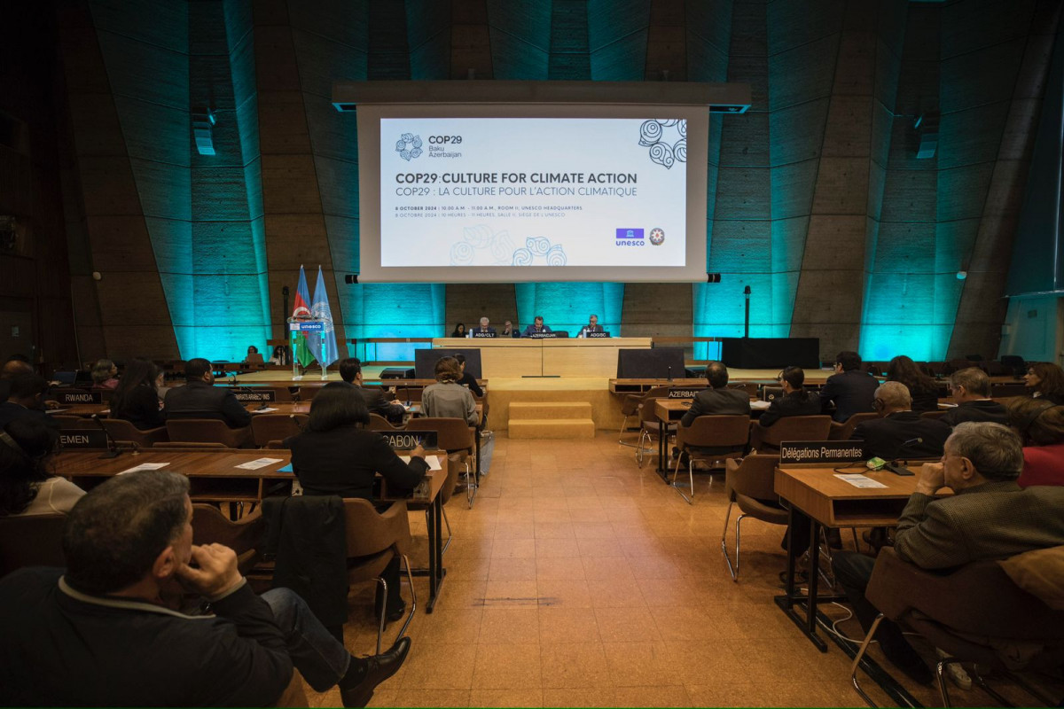 UNESCO Baş Qərargahında COP29 çərçivəsində Azərbaycanda keçiriləcək mədəniyyət tədbirlərinin təqdimatı olub