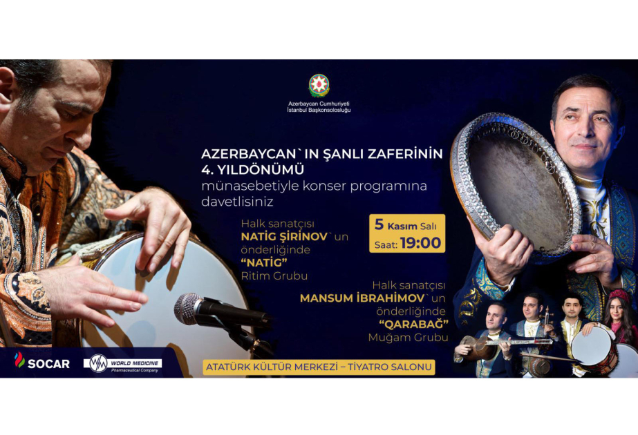 Şanlı Zəfərimizin ildönümü İstanbulda konsert proqramı ilə qeyd olunacaq