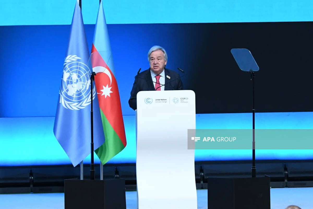 Antonio Quterreş: Ölkələr hazırda COP29-un yekun sənədinin razılaşdırılması işində zamanla yarışır