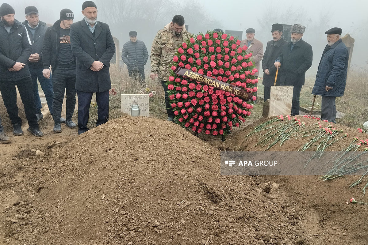 Təyyarə qəzasında həlak olan Qusar sakini dəfn edilib  - FOTO