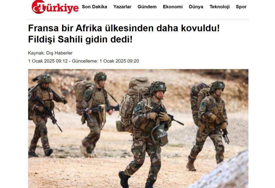 Türkiyə mediası: Fransa növbəti Afrika ölkəsindən qovulur
