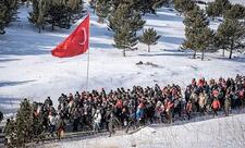 Sarıqamışa böyük yürüş edildi - Foto