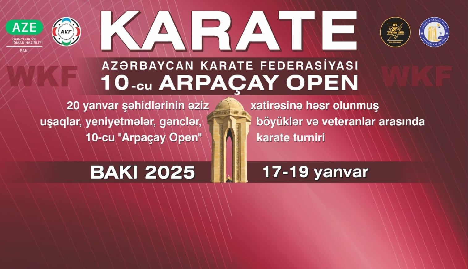 17-19 yanvar 2025-ci il tarixlərində 10-cu "Arpaçay Open" turniri keçiriləcək