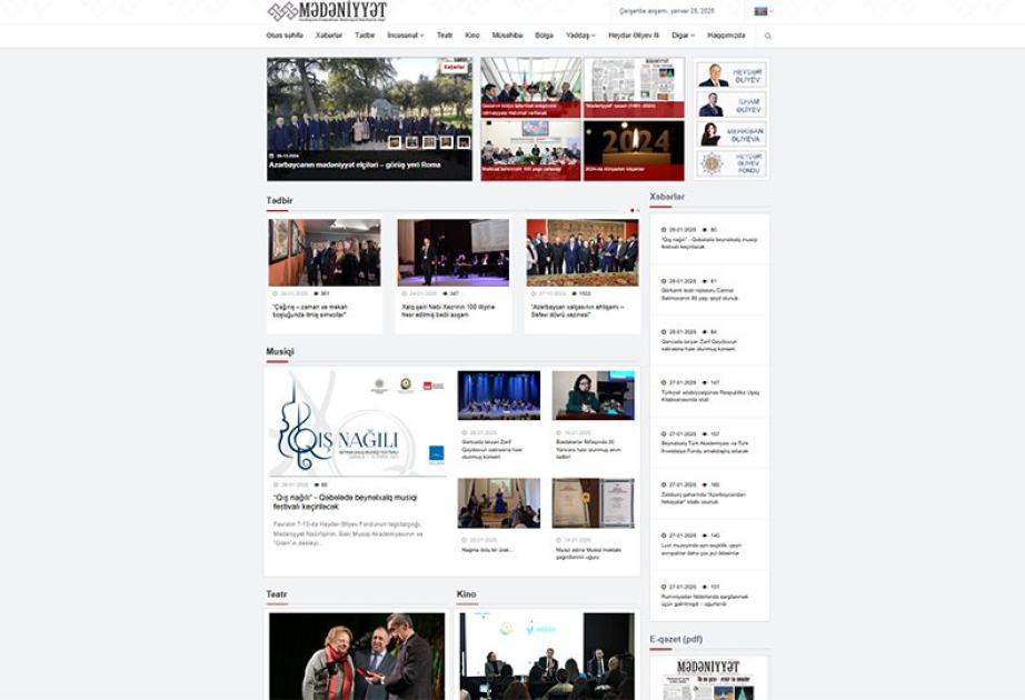 Mədəniyyətin yeni ünvanı – medeniyyet.info.az