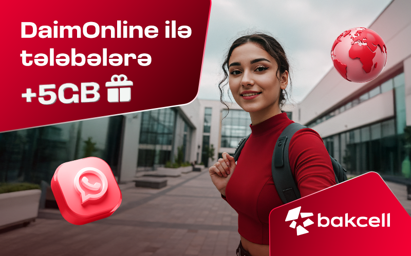 “Bakcell” DaimOnline ilə tələbələrə 5GB hədiyyə edir!