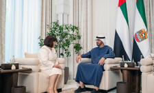 Sahibə Qafarova BƏƏ Prezidenti Şeyx Məhəmməd bin Zayed Al Nəhyan ilə görüşüb - FOTO