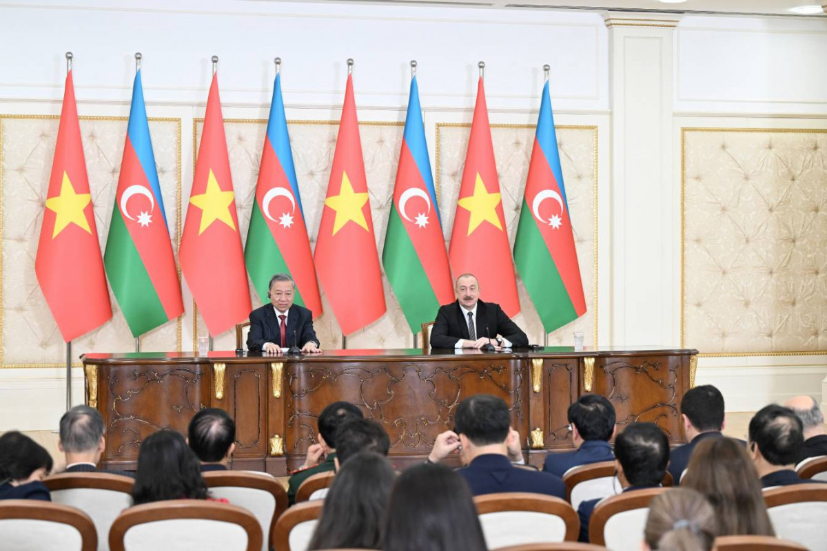 Azərbaycan Prezidenti və Vyetnam Kommunist Partiyası MK-nın Baş katibi mətbuata bəyanatla çıxış ediblər - FOTO - YENİLƏNİB-1