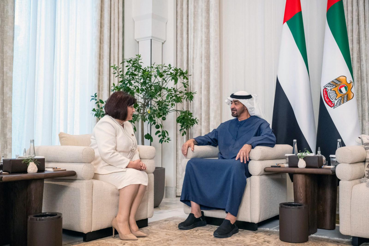 Sahibə Qafarova BƏƏ Prezidenti Şeyx Məhəmməd bin Zayed Al Nəhyan ilə görüşüb - FOTO