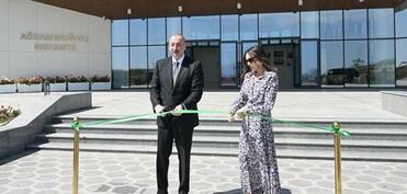 Prezident və xanımı Ağdam Muğam Mərkəzinin açılışında