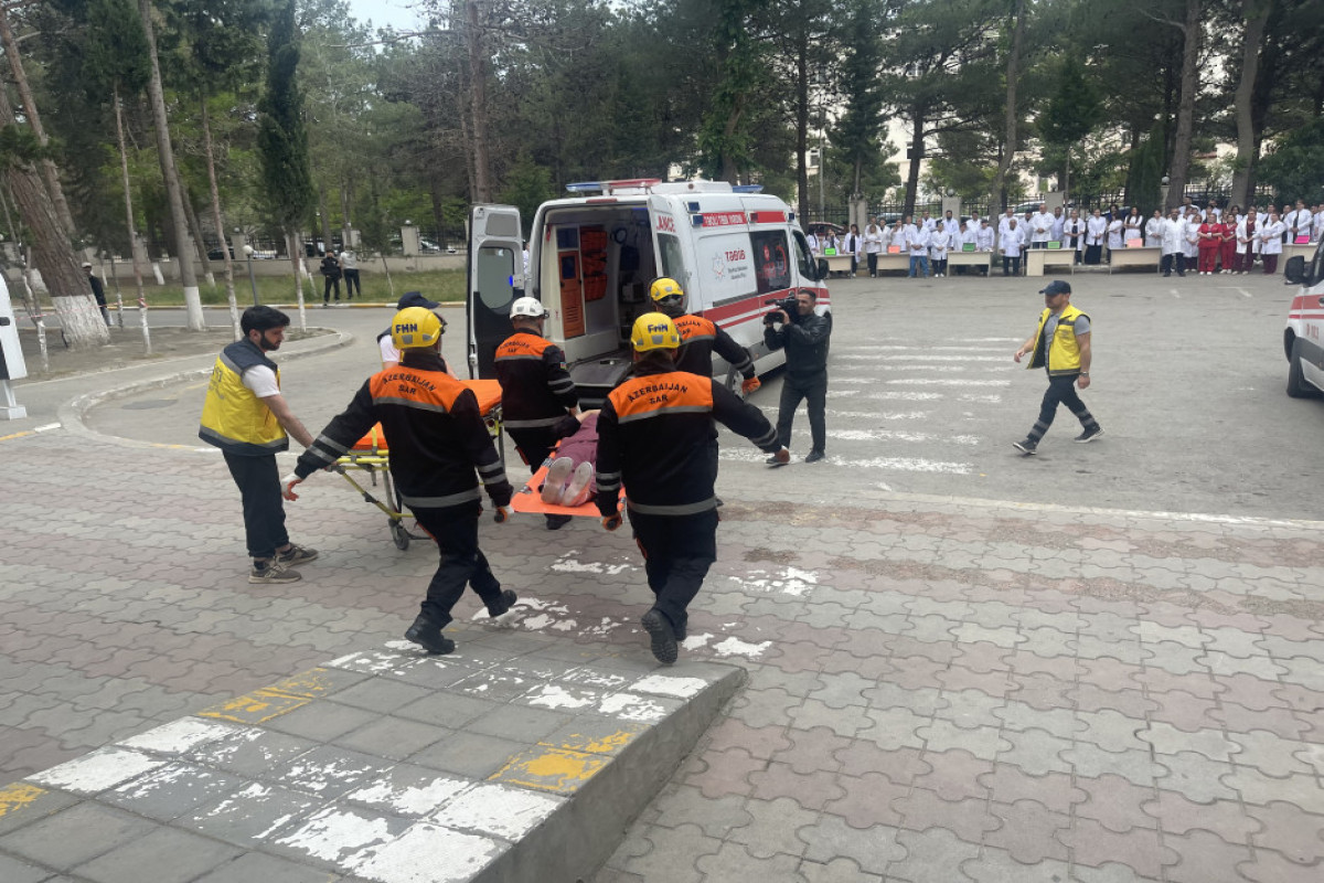 FHN Sumqayıtda mülki müdafiə məşqi keçirib