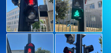 Bakıda məktəb və uşaq xəstəxanasının yaxınlığında yeni nəsil svetaforlar quraşdırılıb