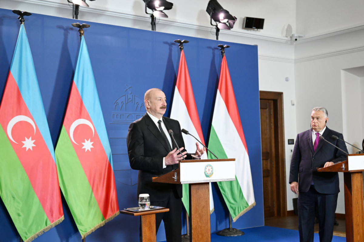 Azərbaycan və Macarıstan liderləri mətbuata bəyanatla çıxış ediblər  - YENİLƏNİB - 1