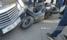 Gəncədə avtomobillə motosiklet toqquşub, xəsarət alan var