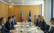 Hikmət Hacıyev NATO baş katibinin müavini ilə görüşüb