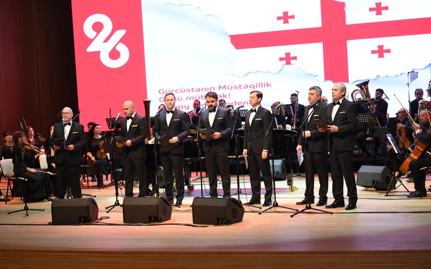 Gürcüstanın Müstəqillik Günü münasibətilə Bakıda qala konsert keçirilib