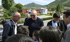 Prezident İlham Əliyev Laçın şəhərində sakinlərlə görüşüb - FOTO