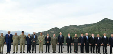 Laçında Azərbaycan və Pakistan liderlərinin nahar əsnasında geniş tərkibdə görüşü olub - FOTO