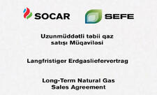 SOCAR ilə Almaniya şirkəti arasında təbii qaz alışı üzrə müqavilə imzalanıb