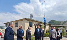 Daşkəsən şəhərində LED lampalı müasir işıq dirəkləri quraşdırılır