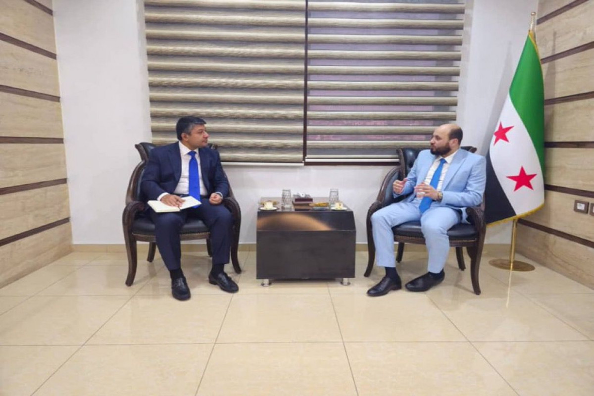 Azərbaycanın müvəqqəti işlər vəkili Suriyanın energetika naziri ilə görüşüb