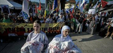 İsrailin Qəzzadakı hücumlarına Bosniya və Herseqovinada etiraz edilib