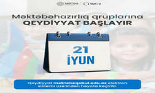 Məktəbəhazırlıq qruplarına qəbul başlayır