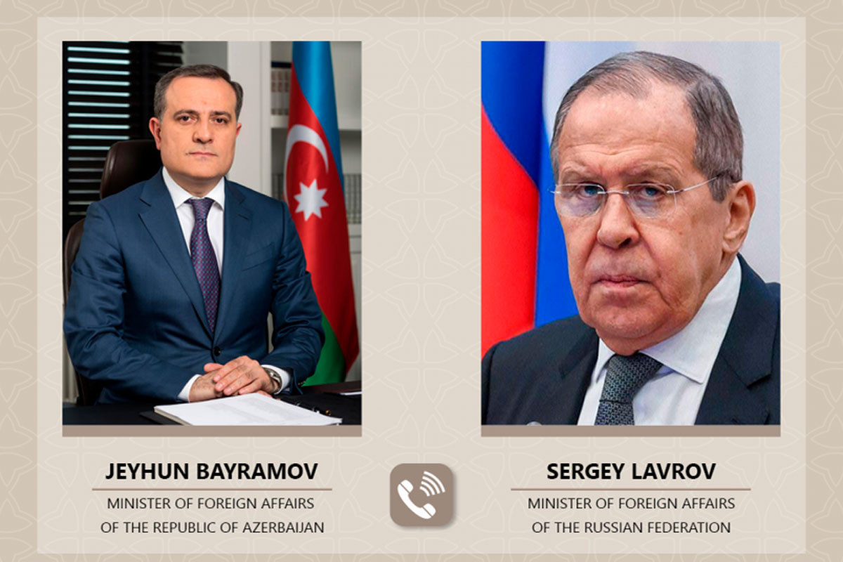 Ceyhun Bayramovla Sergey Lavrov İsrail-İran qarşıdurması nəticəsində mövcud təhlükəsizlik vəziyyətini müzakirə ediblər