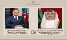 Ceyhun Bayramov BƏƏ xarici işlər naziri ilə telefon danışığı aparıb