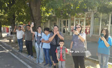 Xankəndidə Silahlı Qüvvələr Günü münasibətilə hərbçilərin yürüşü keçirilib - FOTO