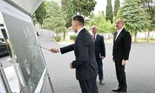 İlham Əliyev Xankəndi-Şuşa kanat yolunun inşası üçün seçilmiş əraziyə baxıb