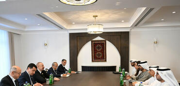 Prezident Xankəndidə BƏƏ-nin sənaye və qabaqcıl texnologiyalar nazirini qəbul edib