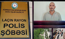 Laçın Rayon Polis Şöbəsindən əməliyyat tədbiri: 300-ə yaxın çətənə bitkisi və silah-sursat aşkarlanıb