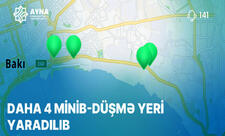Bakıda daha dörd avtobus zolağında minib-düşmə yerləri yaradılıb