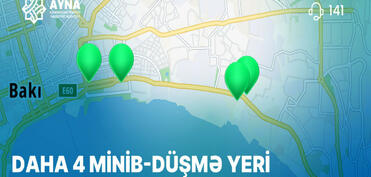 Bakıda daha dörd avtobus zolağında minib-düşmə yerləri yaradılıb