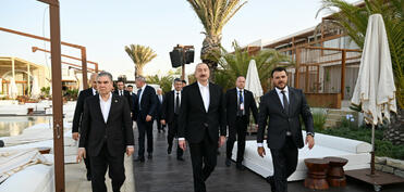 Azərbaycan Prezidenti və Türkmənistan Xalq Məsləhətinin sədri “Sea Breeze”də olublar - FOTO