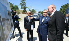 Prezident və Qurbanqulu Berdiməhəmmədov Yeni Şuşa məscidində tikinti işləri ilə tanış olub - FOTO