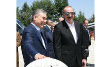 Prezident və Qurbanqulu Berdiməhəmmədov Yeni Şuşa məscidində tikinti işləri ilə tanış olub - FOTO