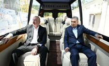 Prezident və Qurbanqulu Berdiməhəmmədov Şuşada “Heydər Əliyev və Qarabağ” sərgisi ilə tanış olub