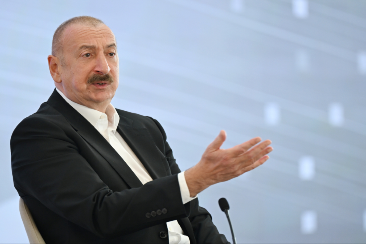 Azərbaycan Prezidenti Media Forumunda qəzaya uğrayan AZAL təyyarəsi ilə bağlı sualı cavablandırıb