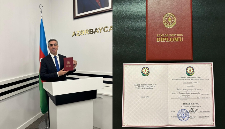 Səftər Rəhimliyə beynəlxalq hüquq üzrə elmlər doktoru dərəcəsi verildi – Zəngəzurla bağlı mühüm elmi əsaslandırma -FOTO