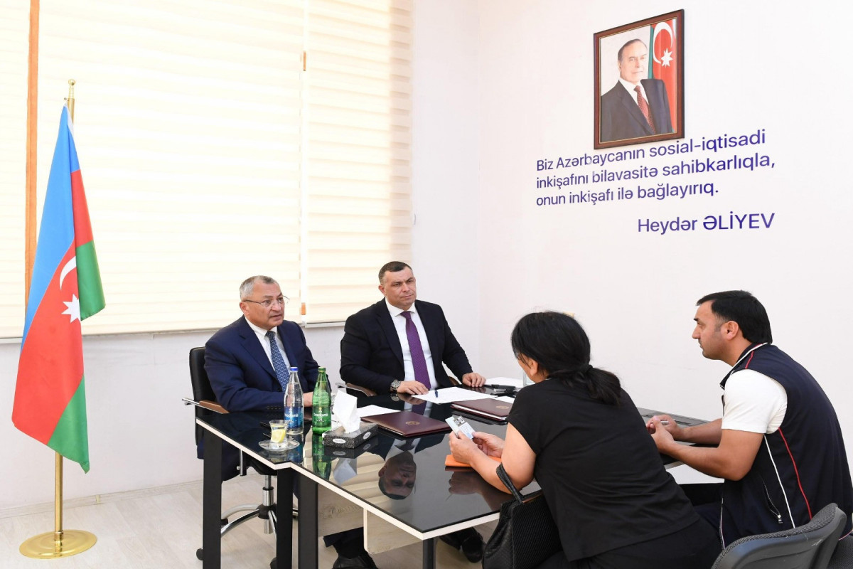 Ağdamda keçmiş məcburi köçkünlərin müraciətləri dinlənilib