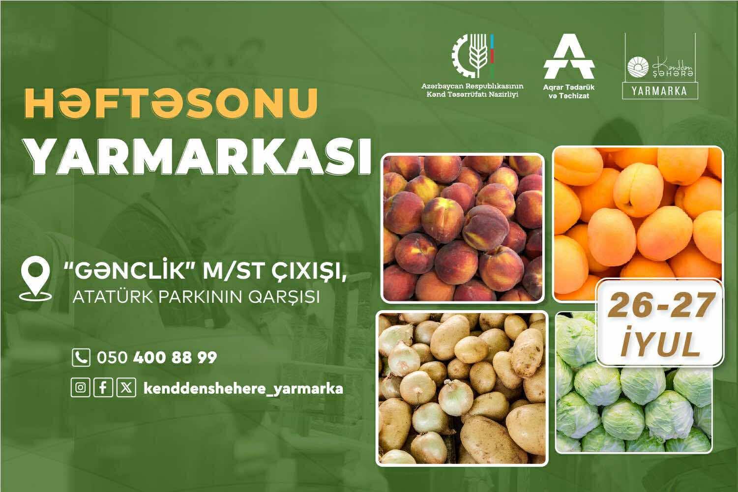 Bakıda növbəti “Kənddən Şəhərə” həftəsonu yarmarkası olacaq