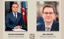Ceyhun Bayramov çex həmkarı ilə ikitərəfli münasibətləri müzakirə edib