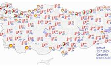 Türkiyənin 43 əyalətində havanın temperaturu 40 dərəcəni keçib
