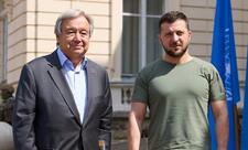 Quterreş Zelenski ilə Rusiya-Ukrayna münaqişəsinə son qoymaq səylərini müzakirə edib