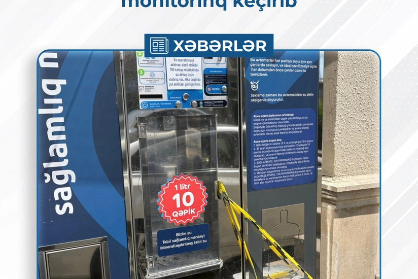 Monitorinqlər çərçivəsində 20 su emalı müəssisəsində mikrobioloji çirklənmə aşkarlanıb