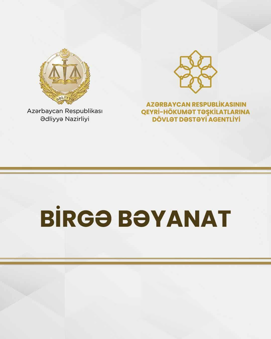 "Bir sıra QHT-lər qanunla qadağan olunan fəaliyyətə yol verir" - BƏYANAT