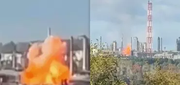 Ukrayna ordusu PUA-larla Rusiyanın neft emalı zavodunu vurub