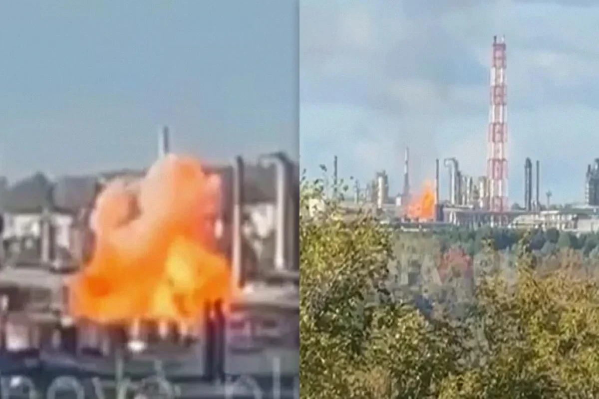Ukrayna ordusu PUA-larla Rusiyanın neft emalı zavodunu vurub