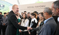 Prezident İlham Əliyev Xocalının Badara, Daşbulaq, Seyidbəyli və Şuşakənd kəndlərinin sakinləri ilə görüşüb -FOTO